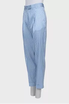 Satin Striped Banana Pants