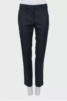 Wool trousers with a small print
