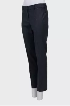 Wool trousers with a small print
