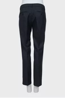 Wool trousers with a small print