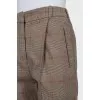 Plaid high waist trousers