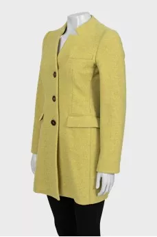 Green fitted coat