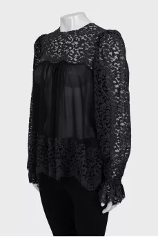 A-line blouse with long sleeves