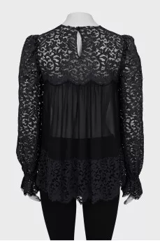A-line blouse with long sleeves
