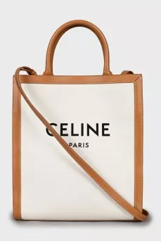 Shopper bag with signature print