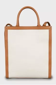 Shopper bag with signature print