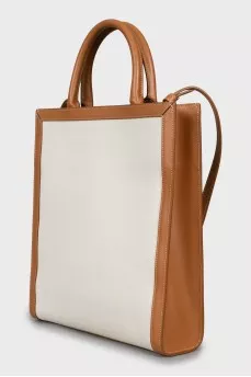 Shopper bag with signature print