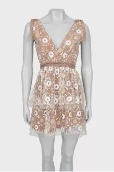 Sequin V-Neck Dress
