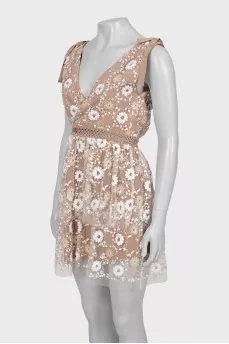Sequin V-Neck Dress
