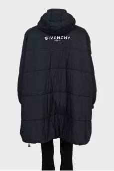 Quilted black oversized jacket
