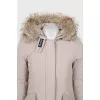 Fitted parka with removable fur