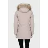 Fitted parka with removable fur