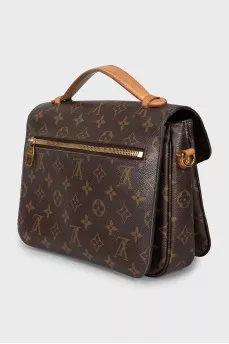 Canvas satchel bag with branded logo