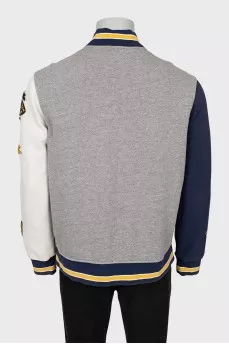 Men's bomber jacket with patches