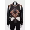 Slim fit silk bomber jacket
