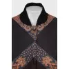 Slim fit silk bomber jacket