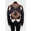 Slim fit silk bomber jacket
