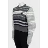 Knitted sweater with embroidered brand logo