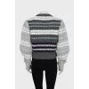 Knitted sweater with embroidered brand logo