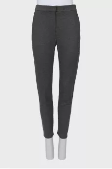 Grey tapered trousers with creases