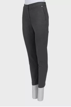 Grey tapered trousers with creases