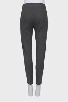 Grey tapered trousers with creases