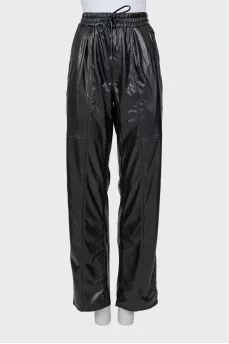 Faux leather palazzo pants With tag