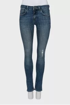 Slim fit blue jeans