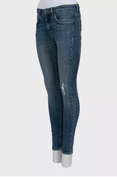 Slim fit blue jeans