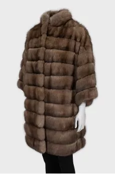 Loose fit sable fur coat
