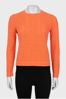 Cropped jumper with pattern