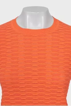 Cropped jumper with pattern