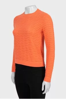 Cropped jumper with pattern