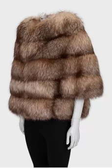 Short fur coat made of natural fur