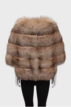 Short fur coat made of natural fur