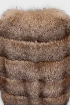 Short fur coat made of natural fur