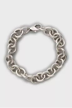 Silver bracelet with round links