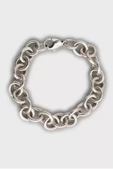 Silver bracelet with round links