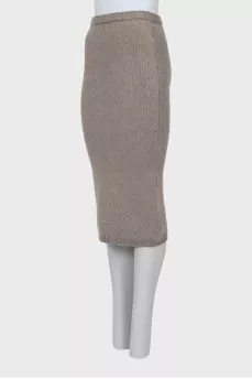 Cashmere fitted skirt