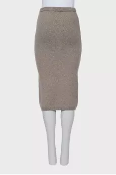 Cashmere fitted skirt