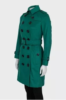Double-breasted cashmere coat