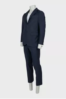 Men's blue wool suit