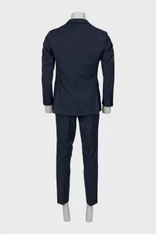 Men's blue wool suit