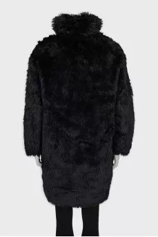 Black faux fur coat With Tag