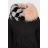 Parka decorated with natural fur