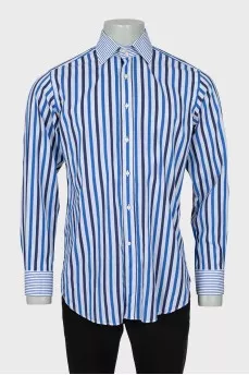 Men's shirt in a combination stripe