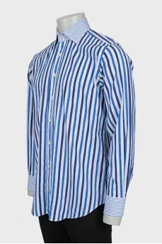 Men's shirt in a combination stripe