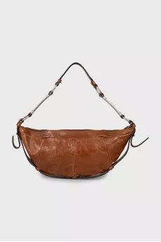 Brown Leather Shoulder Bag