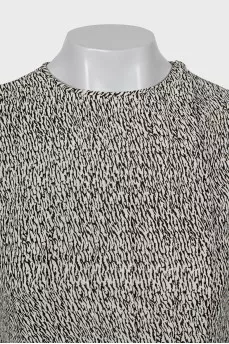 Straight cut dress with animal print