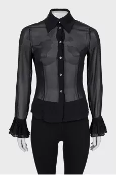 Sheer fitted blouse